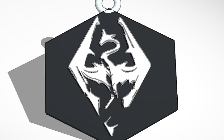 3D design skyrim logo | Tinkercad