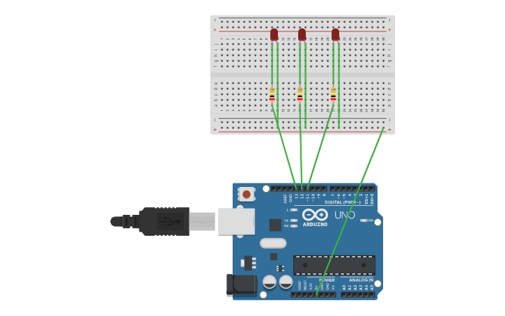Circuit design Arduino - Tinkercad