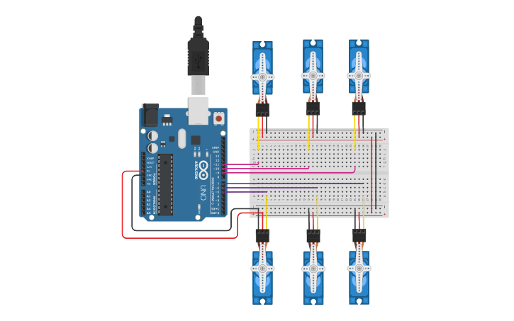 Circuit design Robot arms Left _Right _Three-coordinated-arm-movements ...