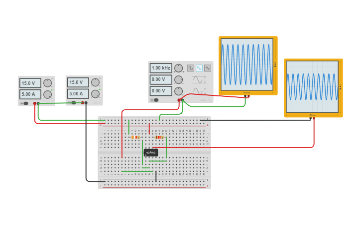 Circuit design OPAMP -No inversora (2) - Tinkercad