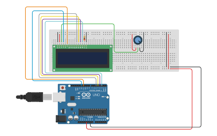 Circuit design Sensor temperatura lcd - Tinkercad