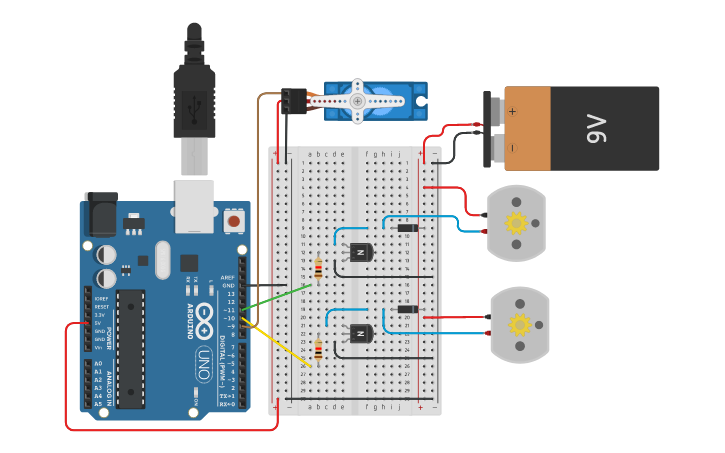 Circuit design Ejercicio 4 - Tinkercad