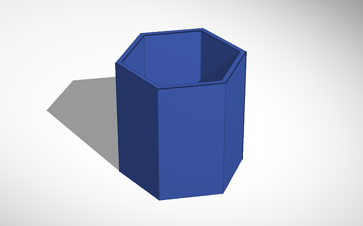 3D design hex tube - Tinkercad