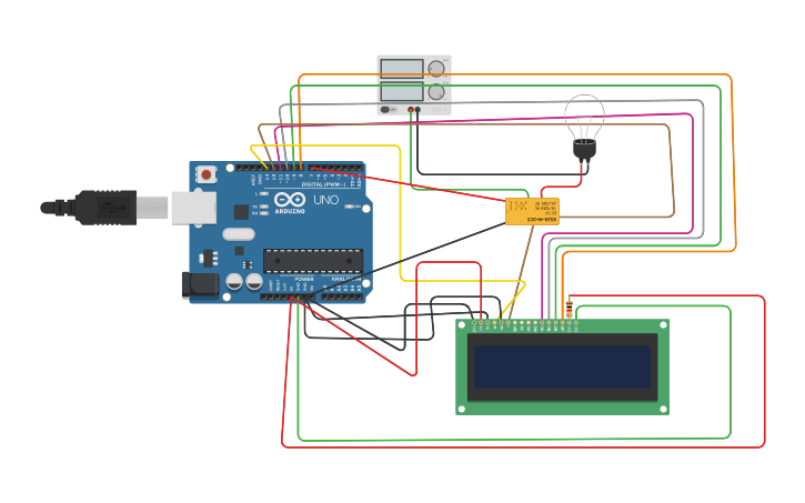 Circuit design temperature sensor - Tinkercad