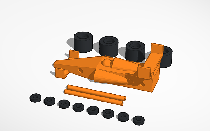 3D design Race Car with Wheels - Tinkercad