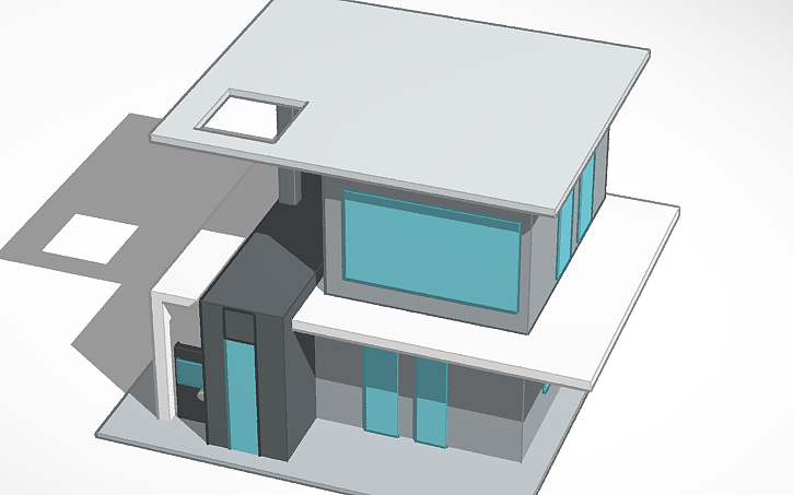 3D design Modern house - Tinkercad