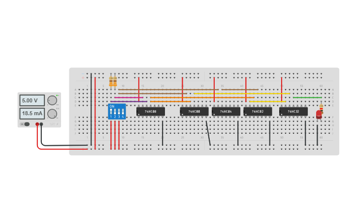 Circuit design Logic Gates from Boolean Expressions - Tinkercad
