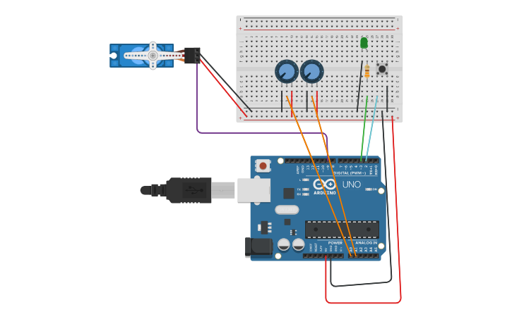 Circuit design MATLAB App Designer Arduino Side | Tinkercad