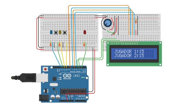 Circuit design RELOJ DE AJEDREZ - Tinkercad