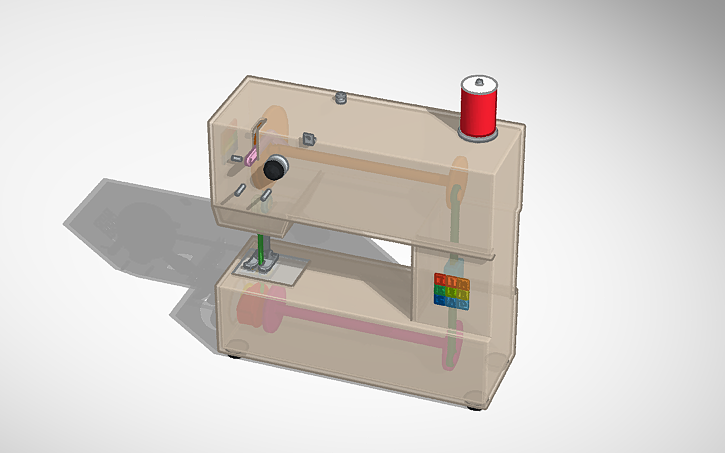 Tinker Machine 3D design Sewing Machine 2 SIM LAB - Tinkercad