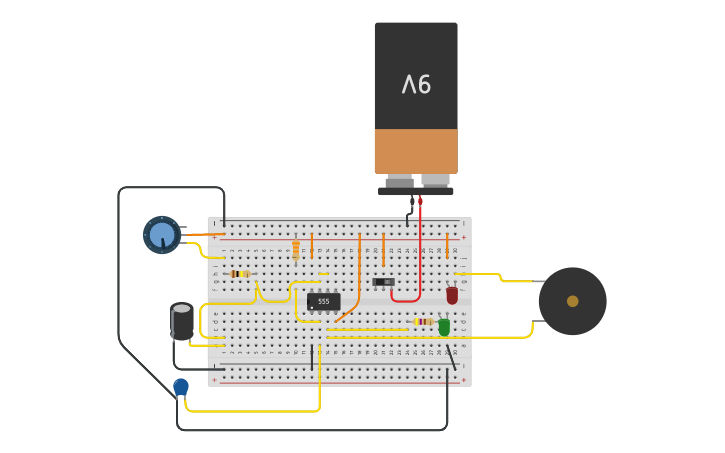 Circuit design Temporizador Ajustável - Tinkercad