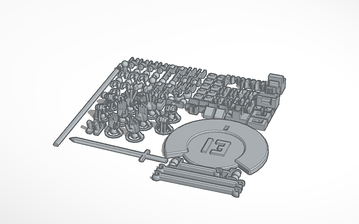 3D design Lucky 13 Printable Jointed Figure Tinkercad 3D design Lucky 13 Printable Jointed Figure Tinkercad