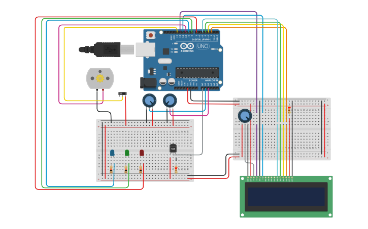 Circuit design Arduino Temperature Control - Tinkercad