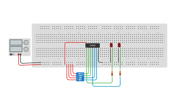 Circuit design NOR GATE | Tinkercad