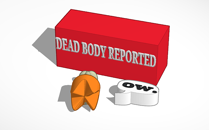 Among Us Dead Body Reported Tinkercad Among Us Dead Body Reported Tinkercad