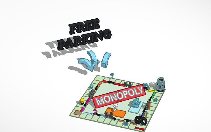 Monopoly Render 3D design Monopoly 3D - PROJECT 2/3 - Tinkercad
