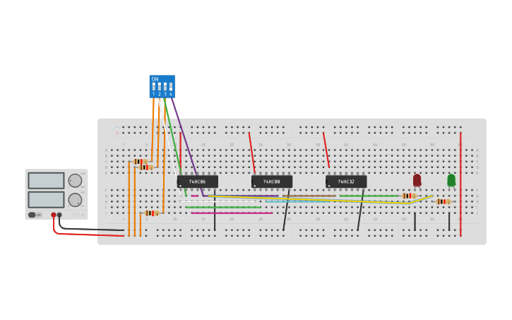 Circuit design Full Adder | Tinkercad