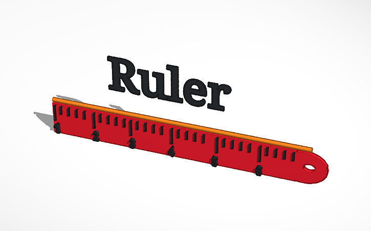 3D design Ruler - Tinkercad