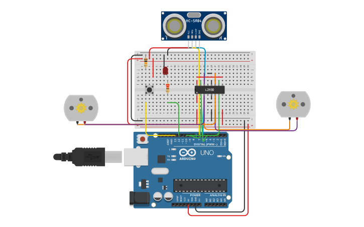 Circuit design CARRO INTELIGENTE - Tinkercad