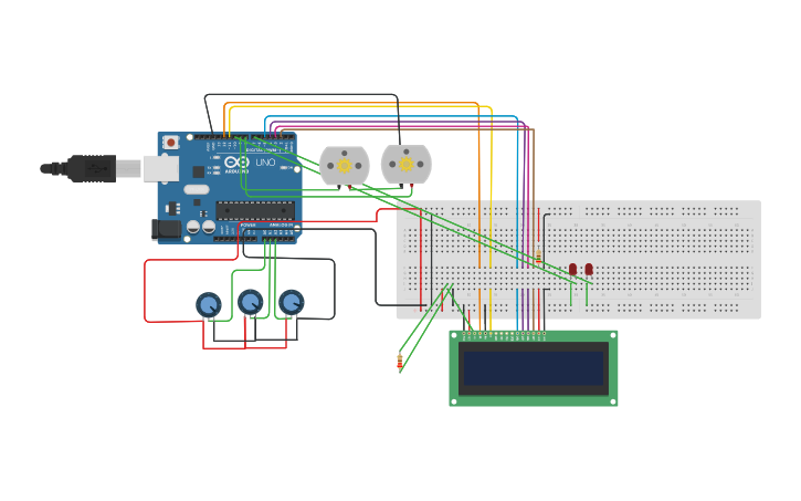 Circuit design Smart Agriculture - Tinkercad