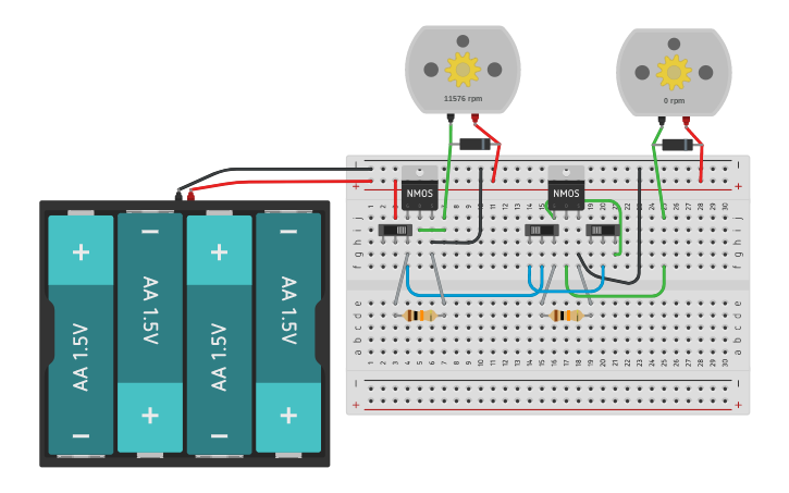 Nerf Rapidstrike Mosfet Circuit Tinkercad