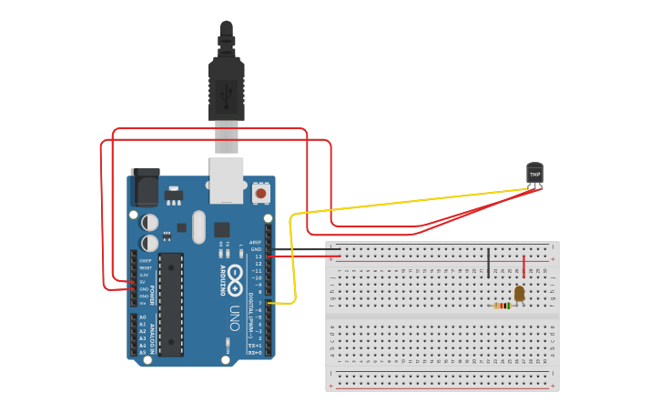 Circuit design Led com arduino | Tinkercad