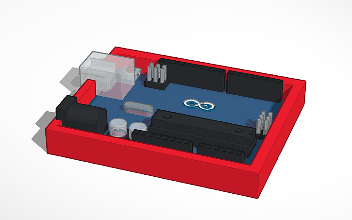 3D design arduino case - Tinkercad