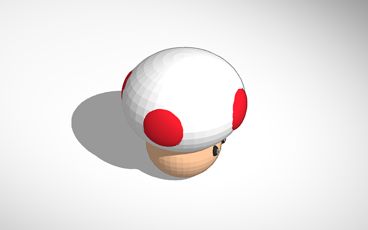 3D design 1/2 Toad | Tinkercad