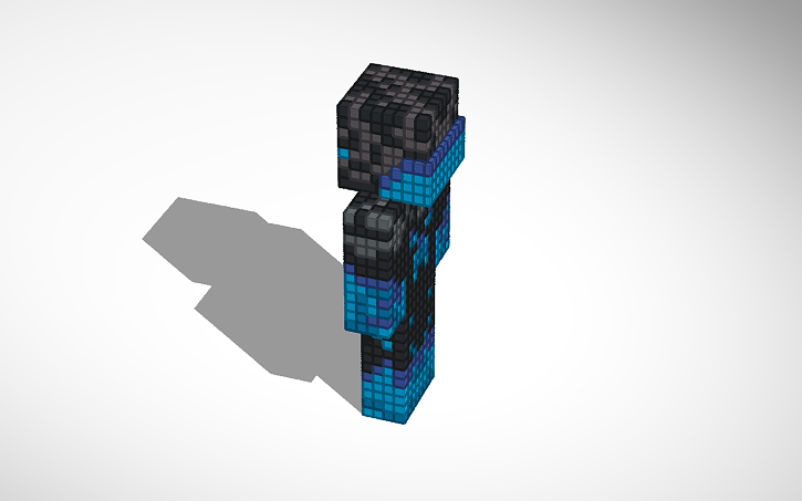 Ice Enderman Minecraft Skin Tinkercad