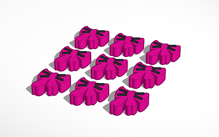 3D design Ribbon charms - Tinkercad