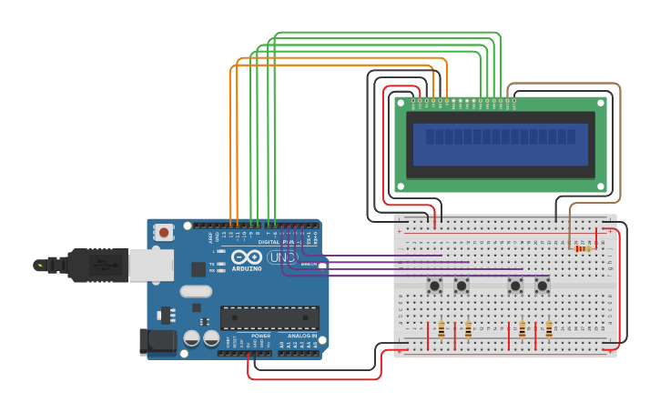 Circuit design Ping Pong Game - Tinkercad