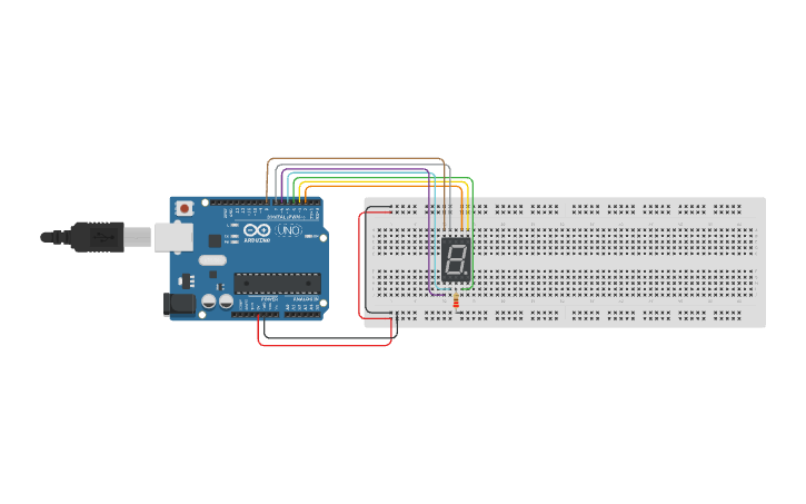 Circuit design numeros - Tinkercad
