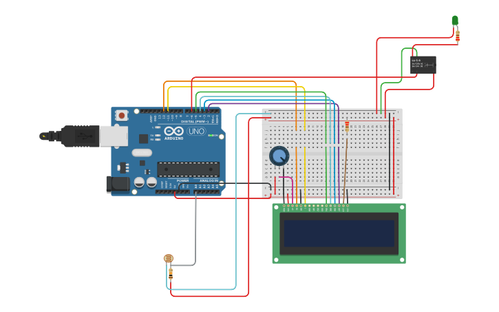Circuit design LDR_Arduino | Tinkercad