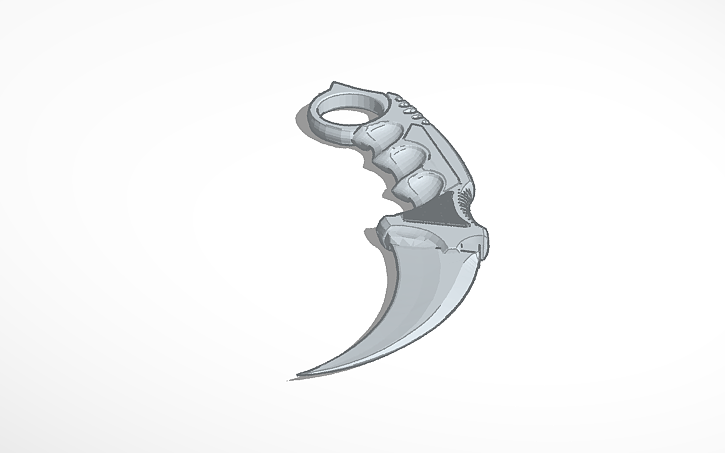 3D design karambit - Tinkercad