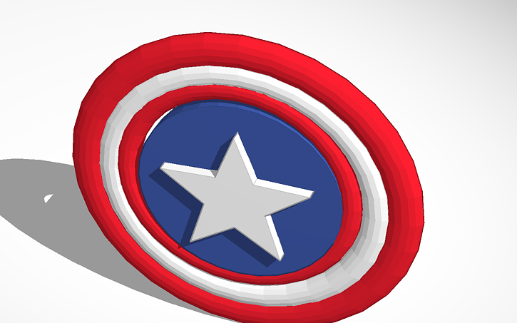 3d Design My Captain America Shield Tinkercad