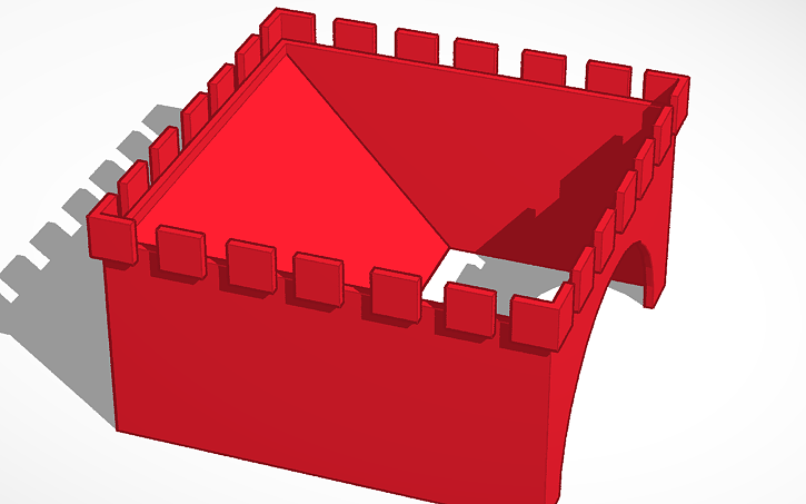 3D design Dice Tower - Base - Tinkercad