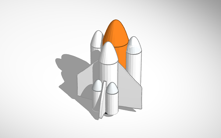 3D design Rocket ship - Tinkercad