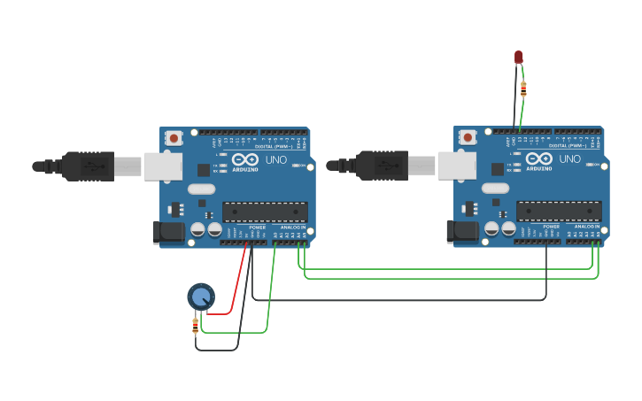 Circuit design I2C - Tinkercad