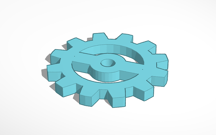 3D design Copy of #Gear Decorative - 12 tooth | Tinkercad