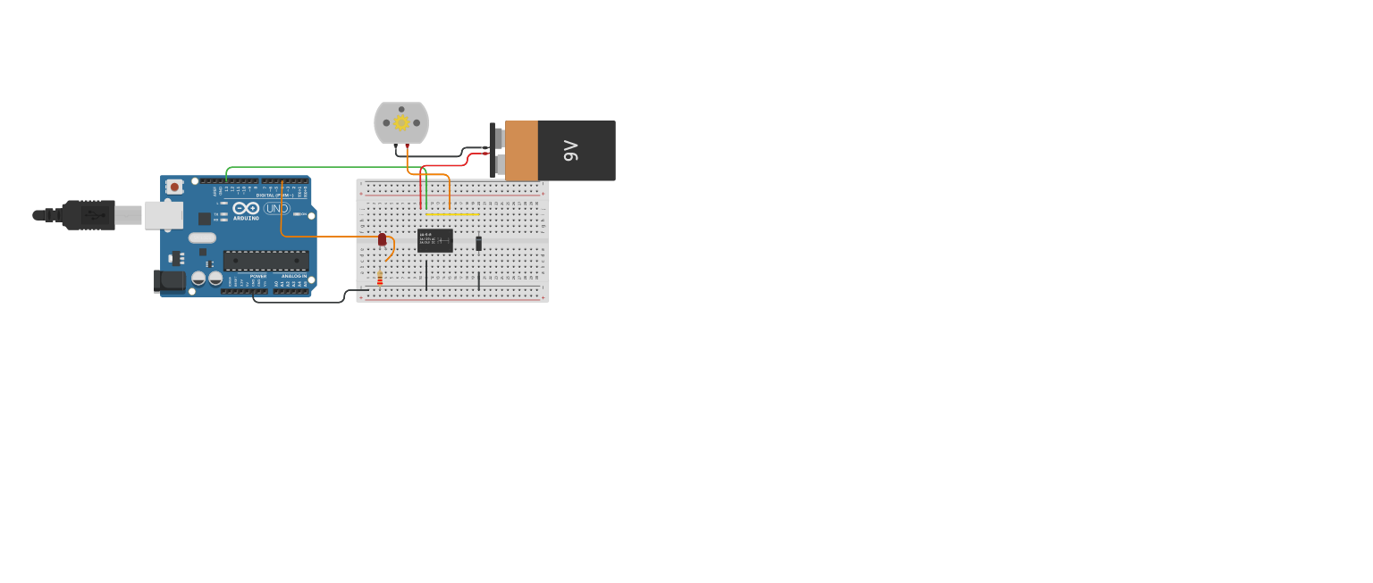 Circuit design Relay Tinkercad