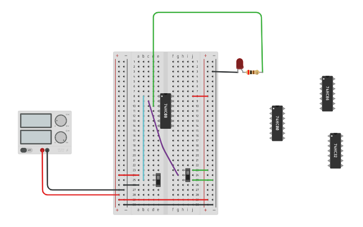 Circuit design AND-gate | Tinkercad