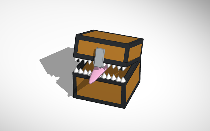 Chest Monster Minecraft 3D design Minecraft monster chest | Tinkercad