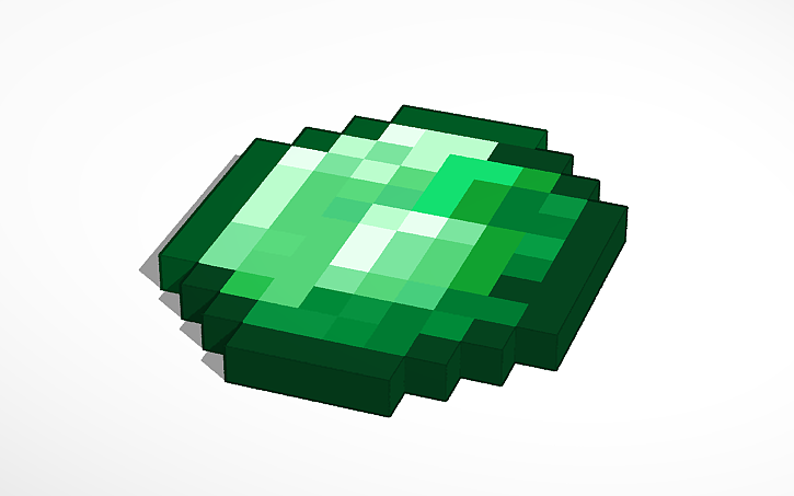 3D Design Minecraft Emerald Tinkercad