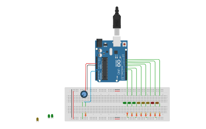 Circuit design CIRCUITO ARDUINO - Tinkercad
