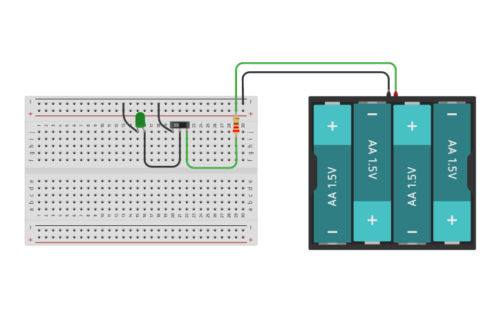 Circuit design LED ON/OFF using Slideswitch - Tinkercad