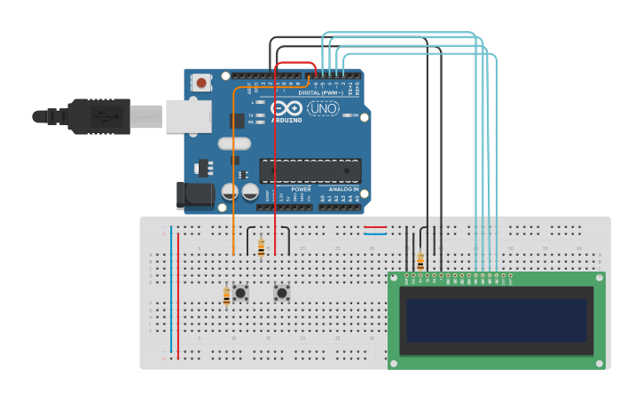 Circuit design Mensaje - Tinkercad