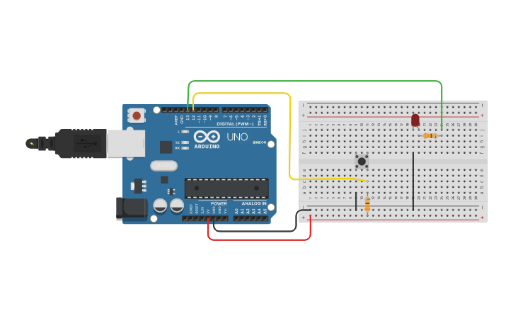 Circuit design LED ON/OFF CON LED - ARDUINO - Tinkercad