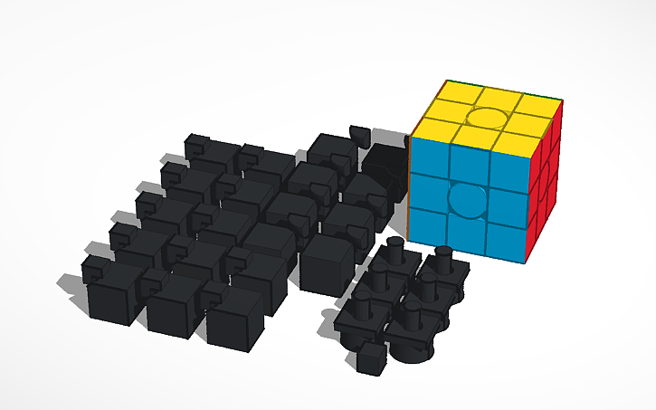 3D Design Working Rubik S Cube Tinkercad