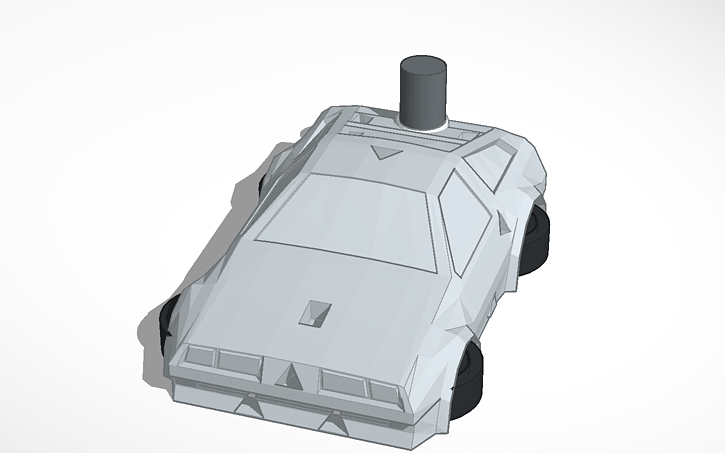 3D design Delorean Time Machine - Tinkercad