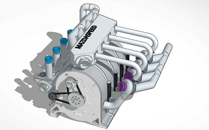 26b Ritary 3D design Mazda 26B rotary engine - Tinkercad